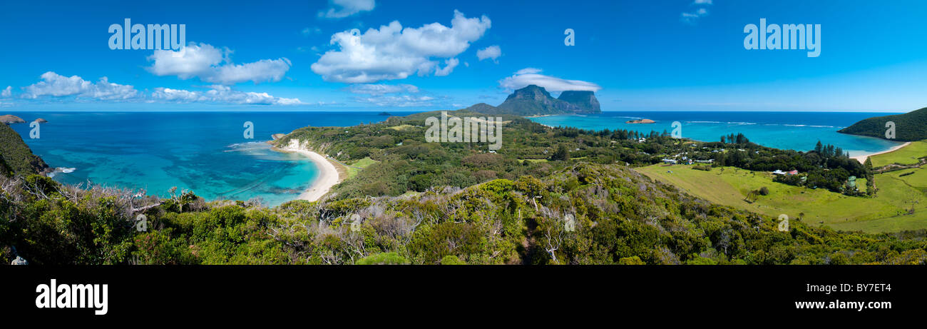 View over Lord Howe Island Stock Photo