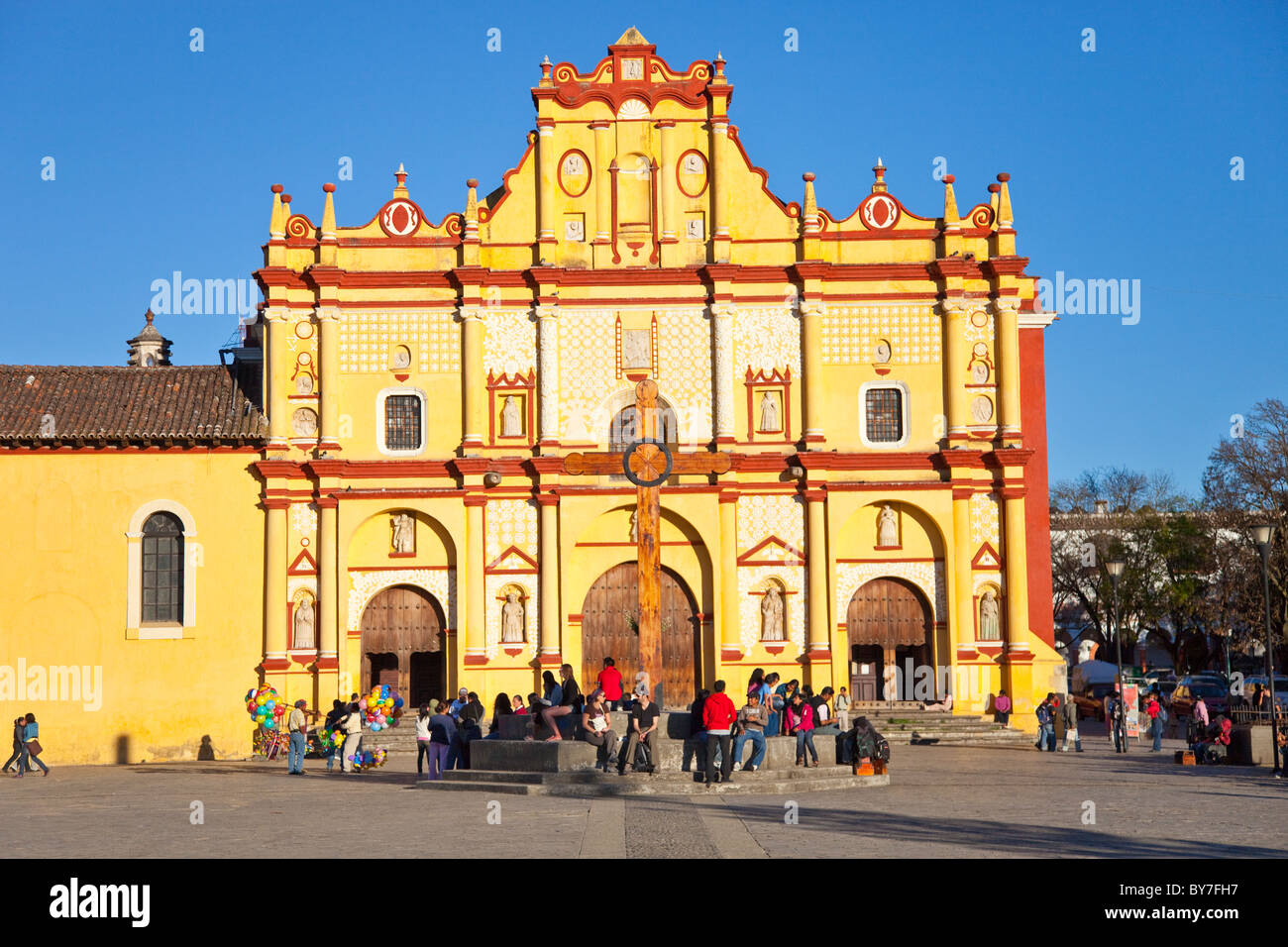 16th century San Cristobal Cathedral, San Cristobal de las Casas, Chiapas, Mexico Stock Photo