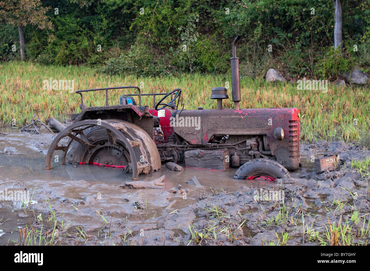 Tractor Stuck In Mud