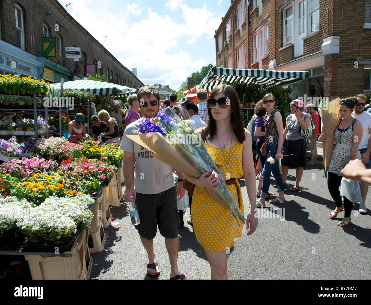 Columbia Road, Hackney, London Flower Market Stock Photo Alamy