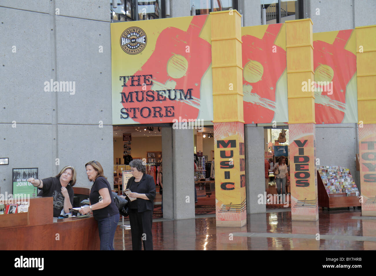 Tennessee Nashville,Country Music Hall of Fame & Museum,attraction,music industry,preservation,exhibit exhibition collection store,stores,businesses,d Stock Photo