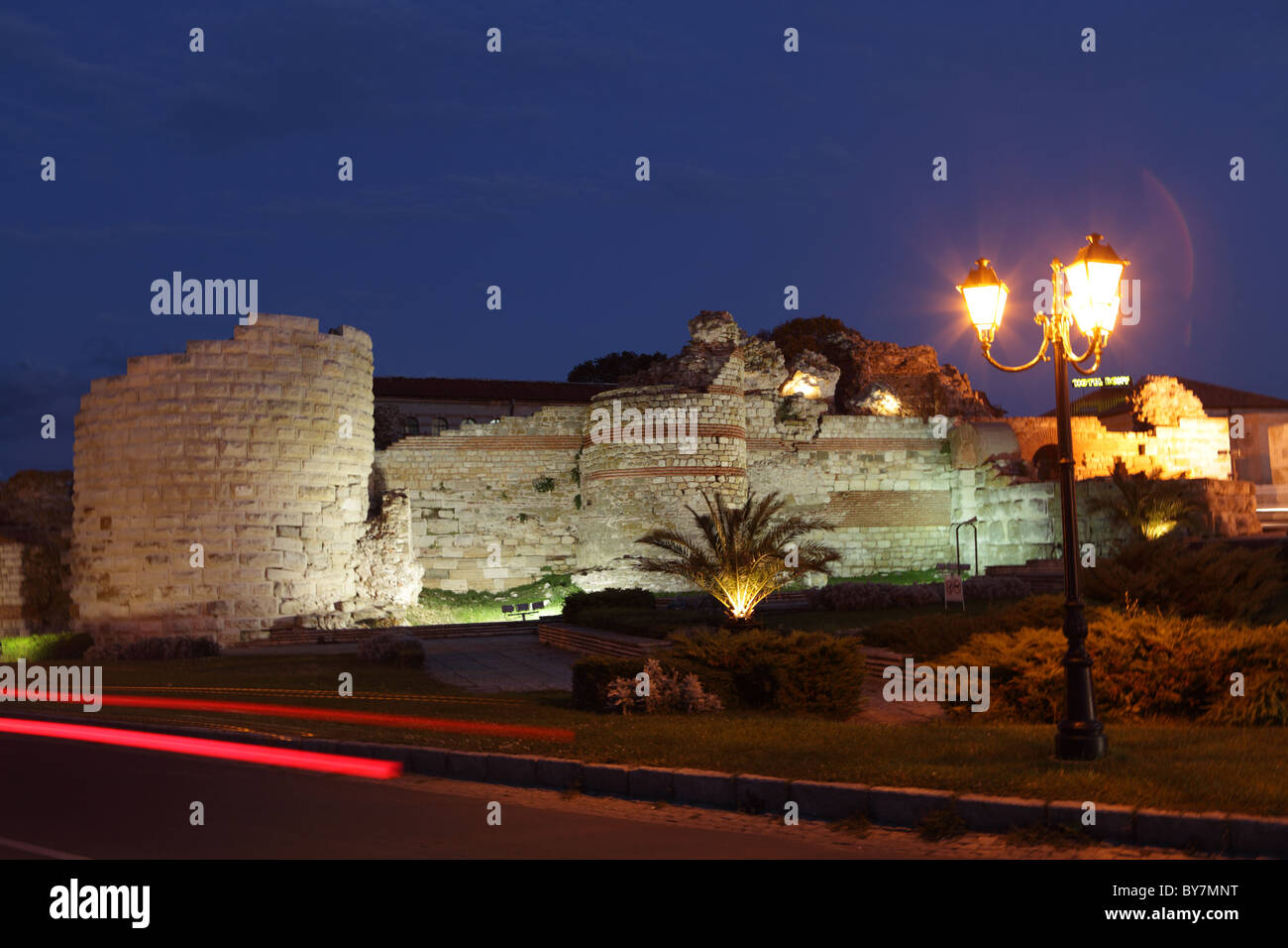 Ancient walls of Nessebar, Bulgaria Stock Photo