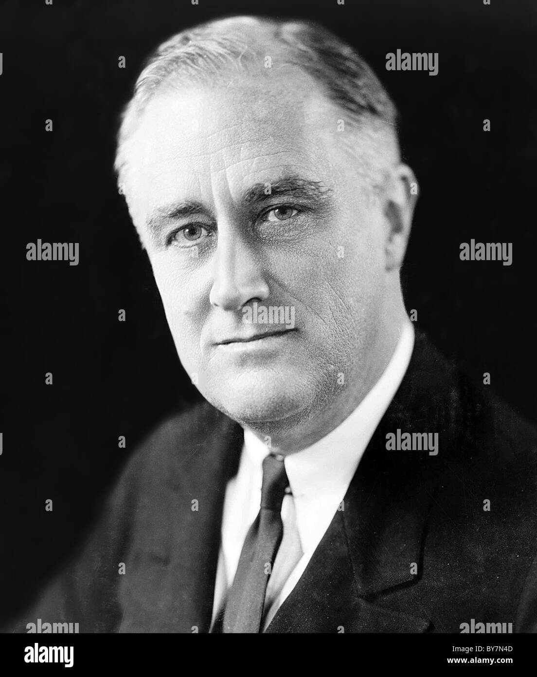 Franklin Delano Roosevelt was the 32nd President of the United States Stock Photo