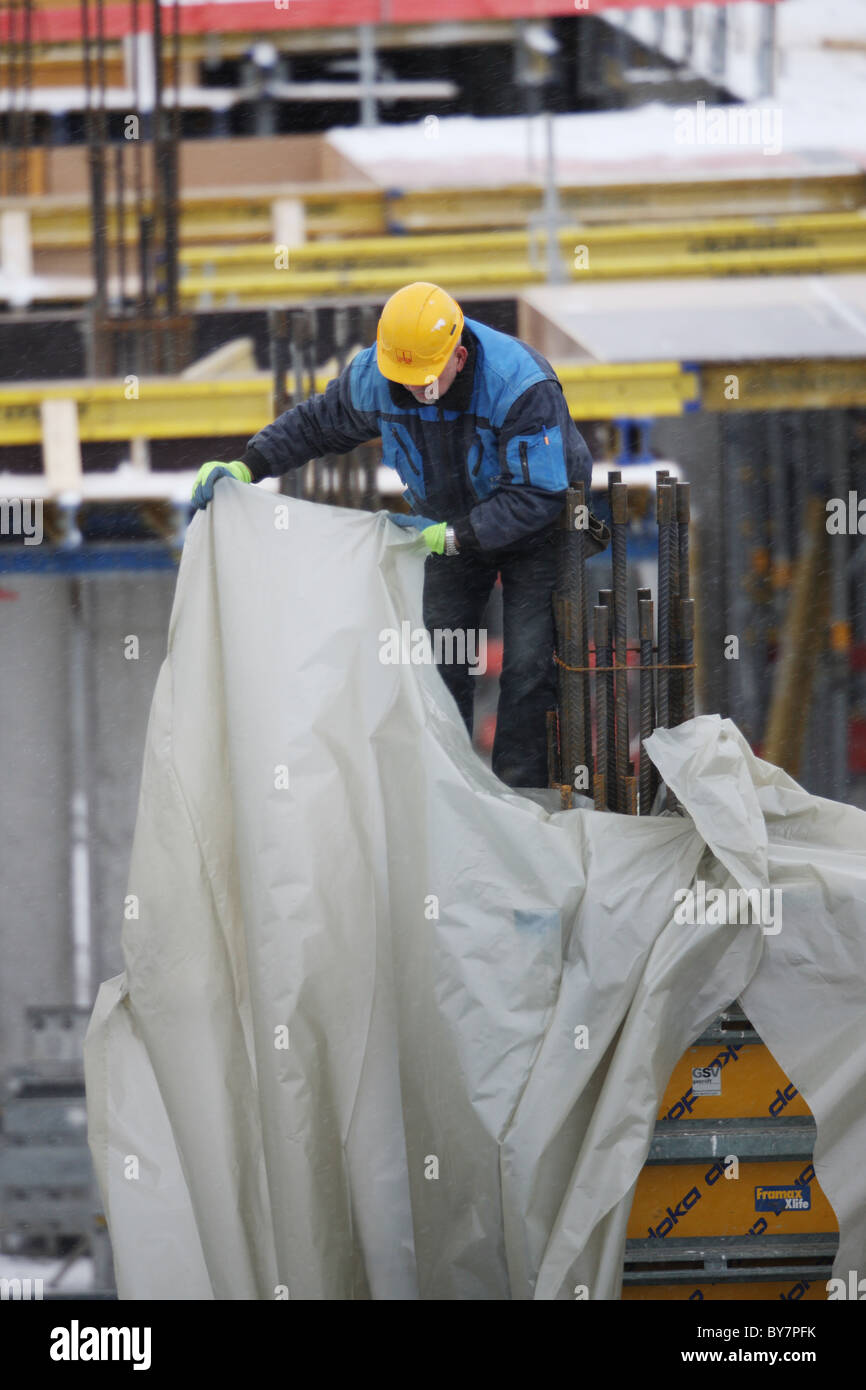 DEU, 20101109, worker at a building site  Copyright (c) Gerhard Leber Stock Photo