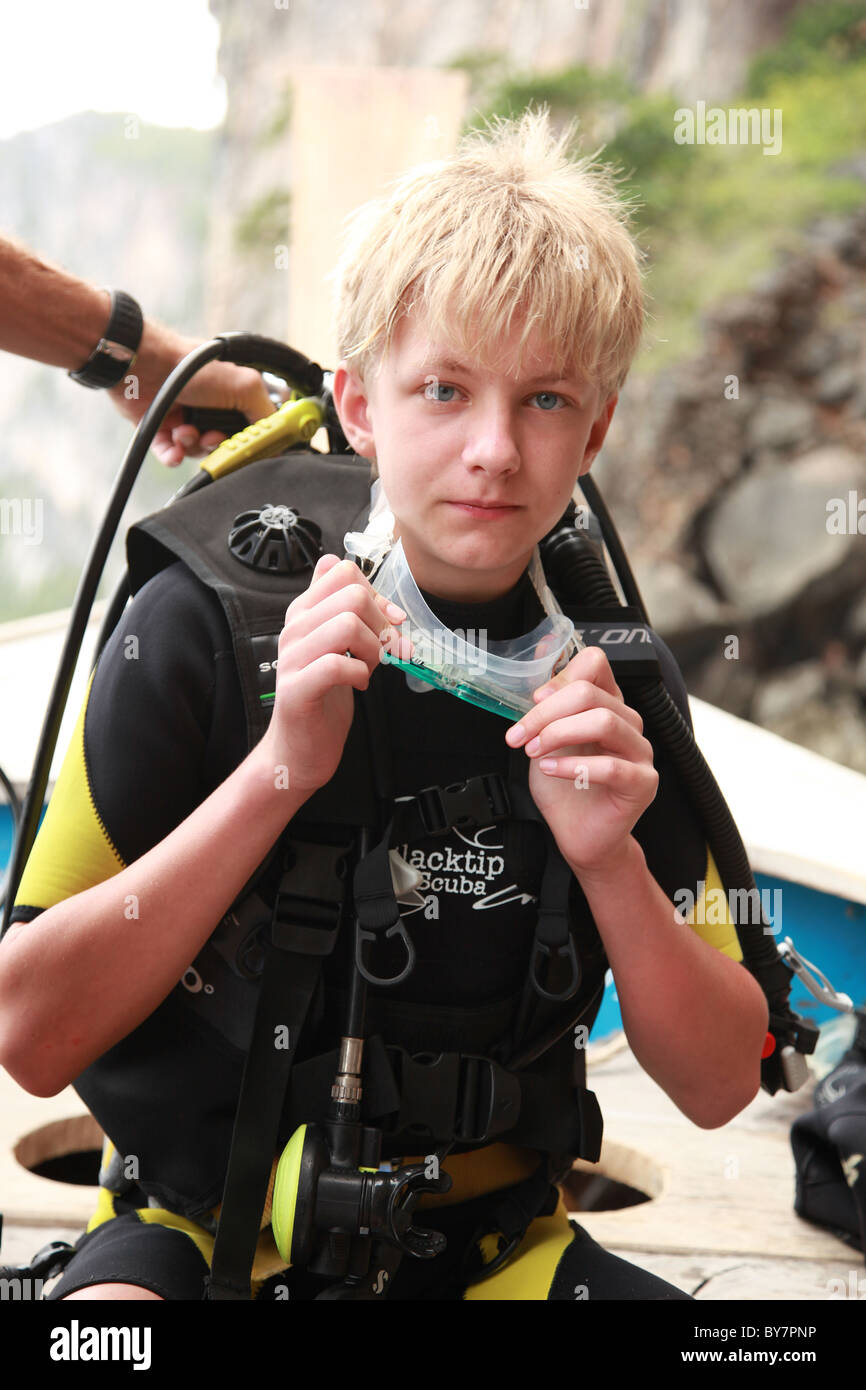 Phi Phi Scuba Diving Thailand Stock Photo Alamy