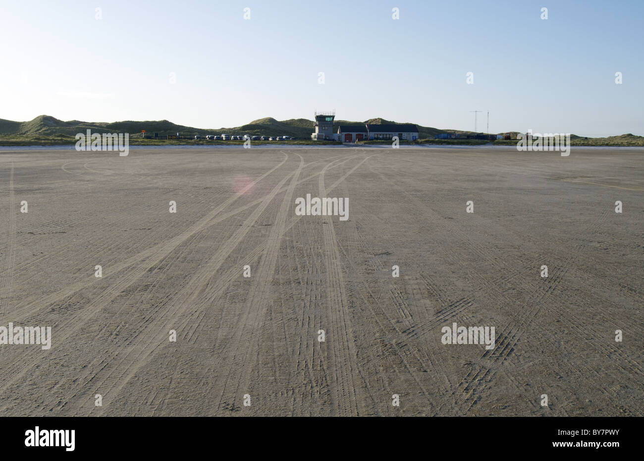 Traigh Mhòr beach on Isle of Barra, Outer Hebrides, Scotland Stock Photo