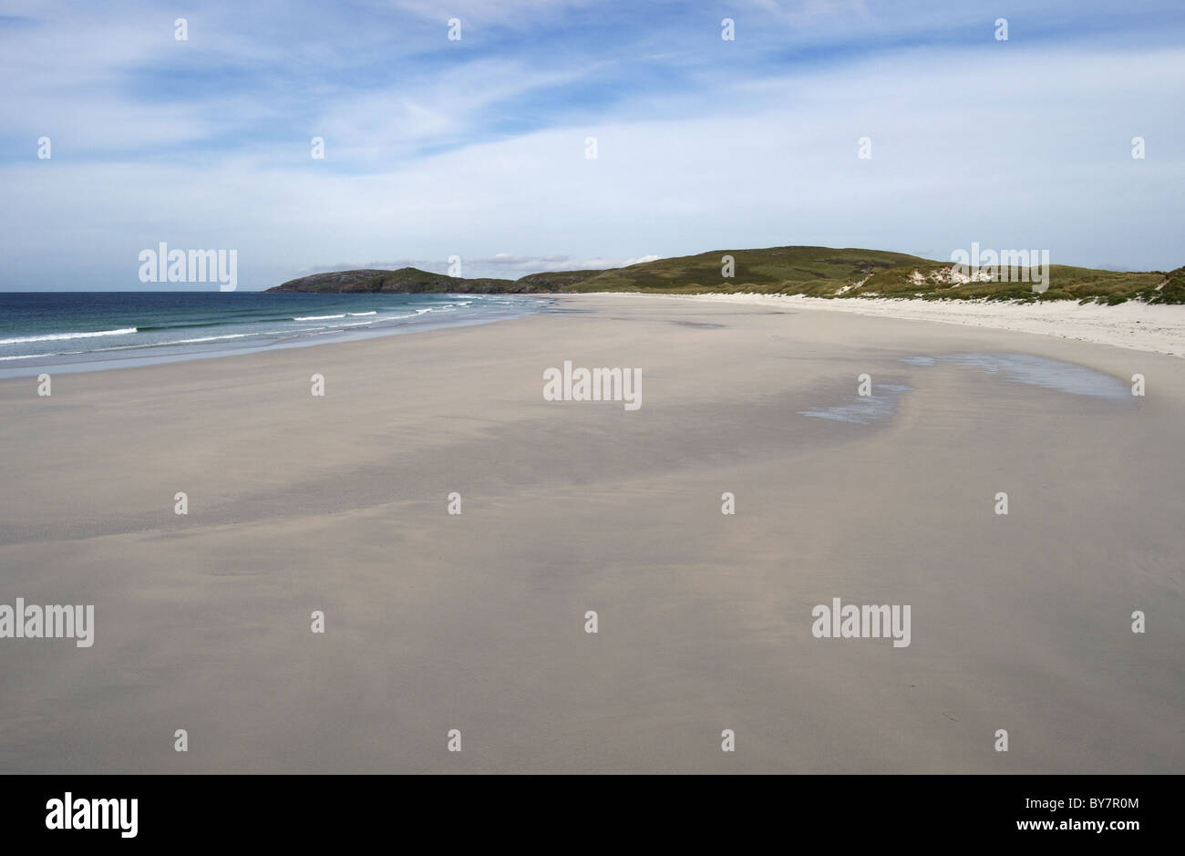Traigh Eais beach on Isle of Barra, Outer Hebrides, Scotland Stock Photo