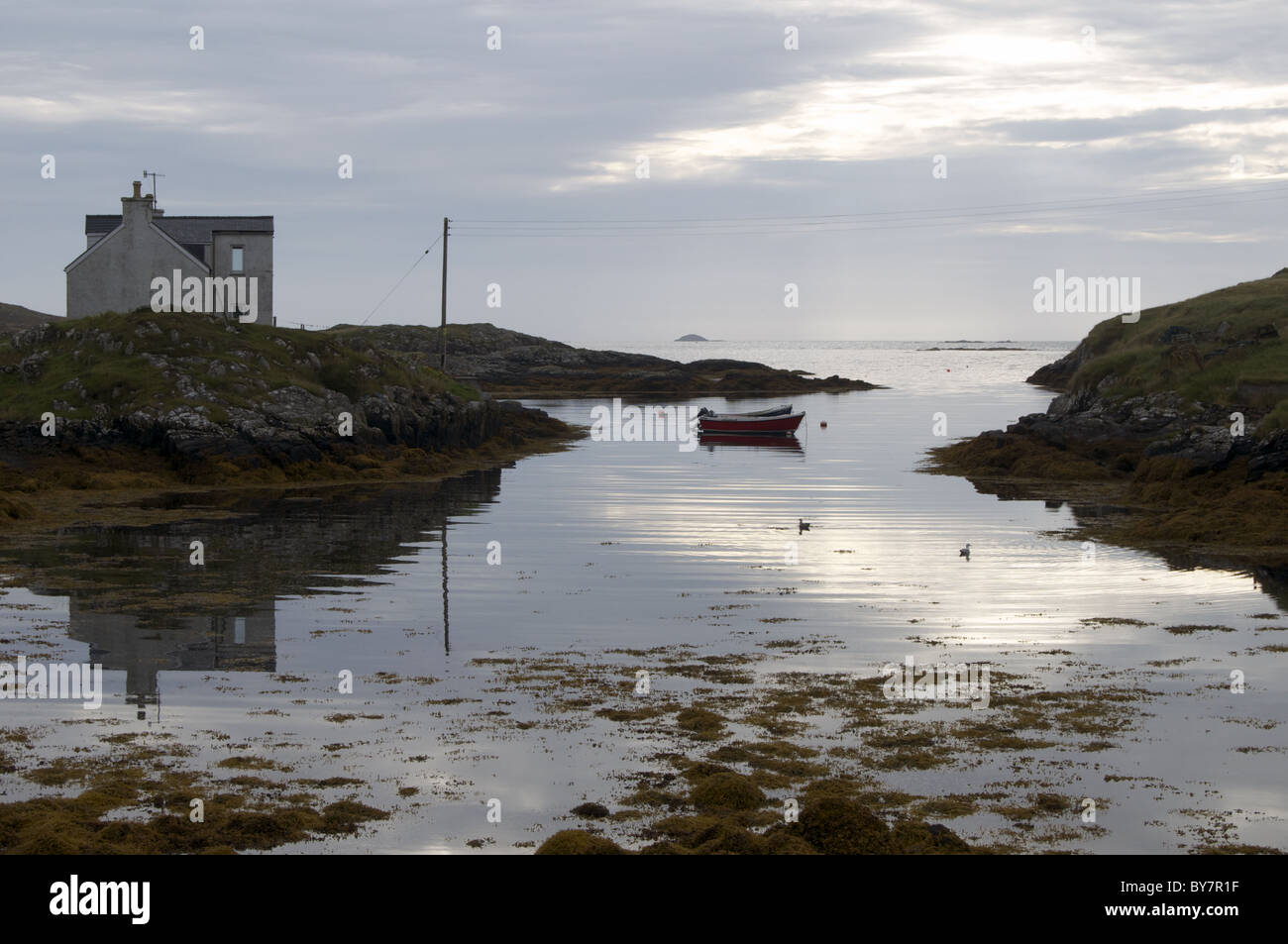 Inlet at Eilean Siar (Earsary) on Isle of Barra, Outer Hebrides, Scotland Stock Photo