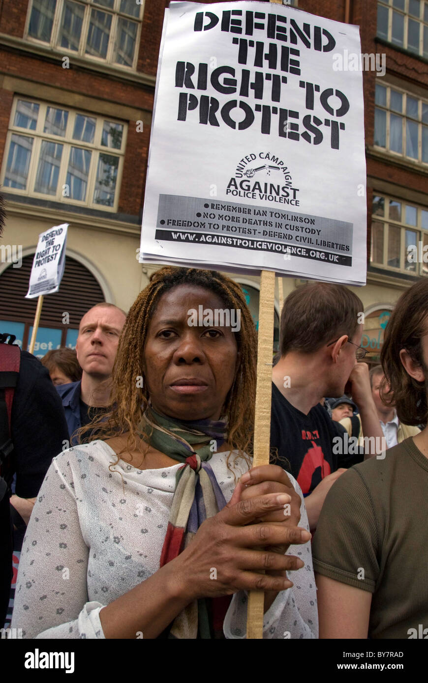 Protesting deaths in police custody including that of Sean Rigg Stock ...