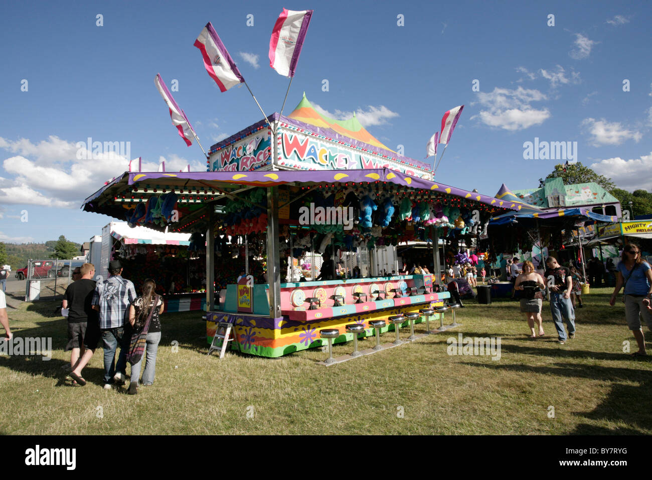 People and amusement games at Paul Bunyan Days, St. Maries, Idaho, September 4, 2010 Stock Photo People and amusement games at Paul Bunyan Days, St. Maries, Idaho, September 4, 2010 Stock Photo