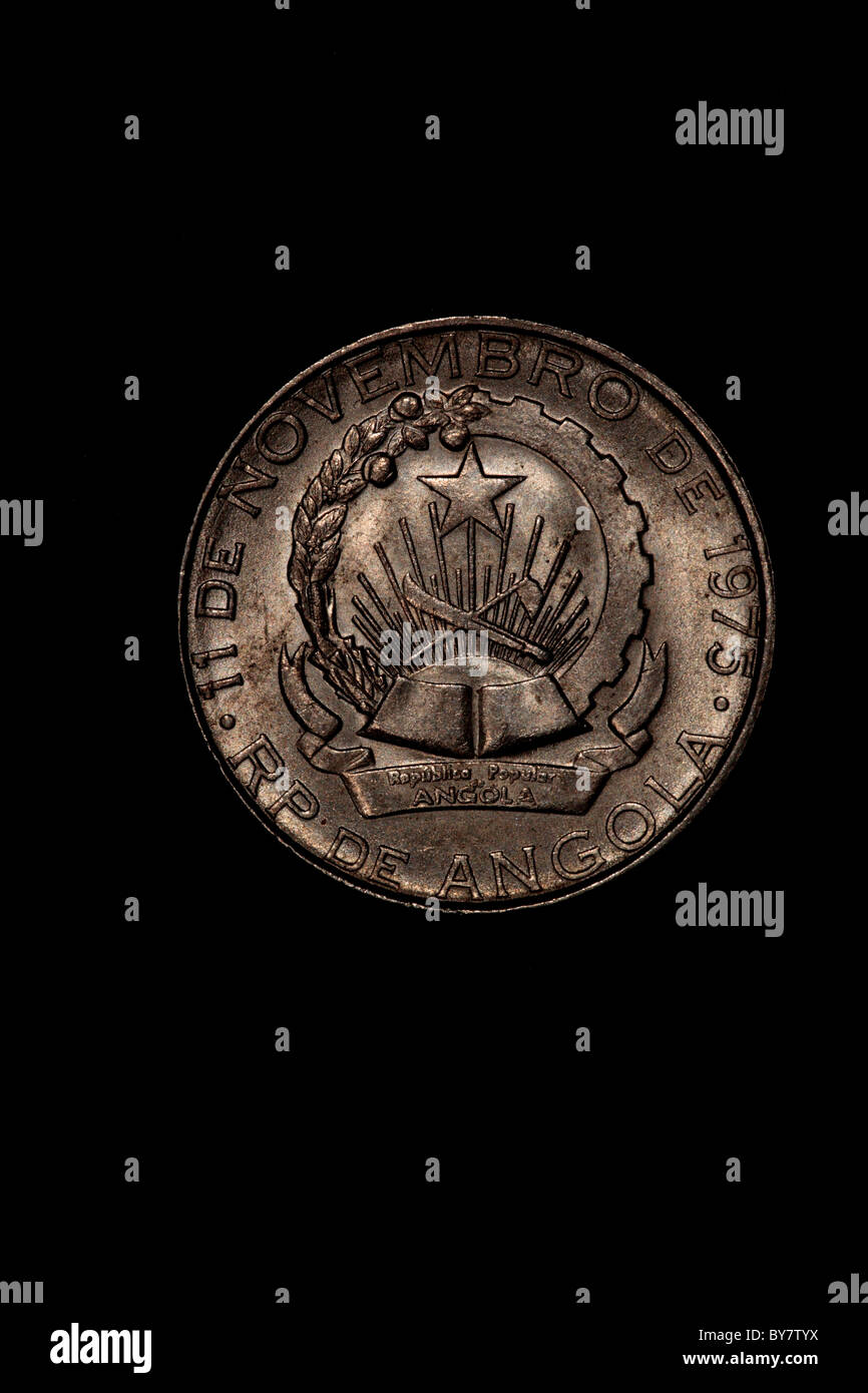Angolan Coin - Kwanza Stock Photo