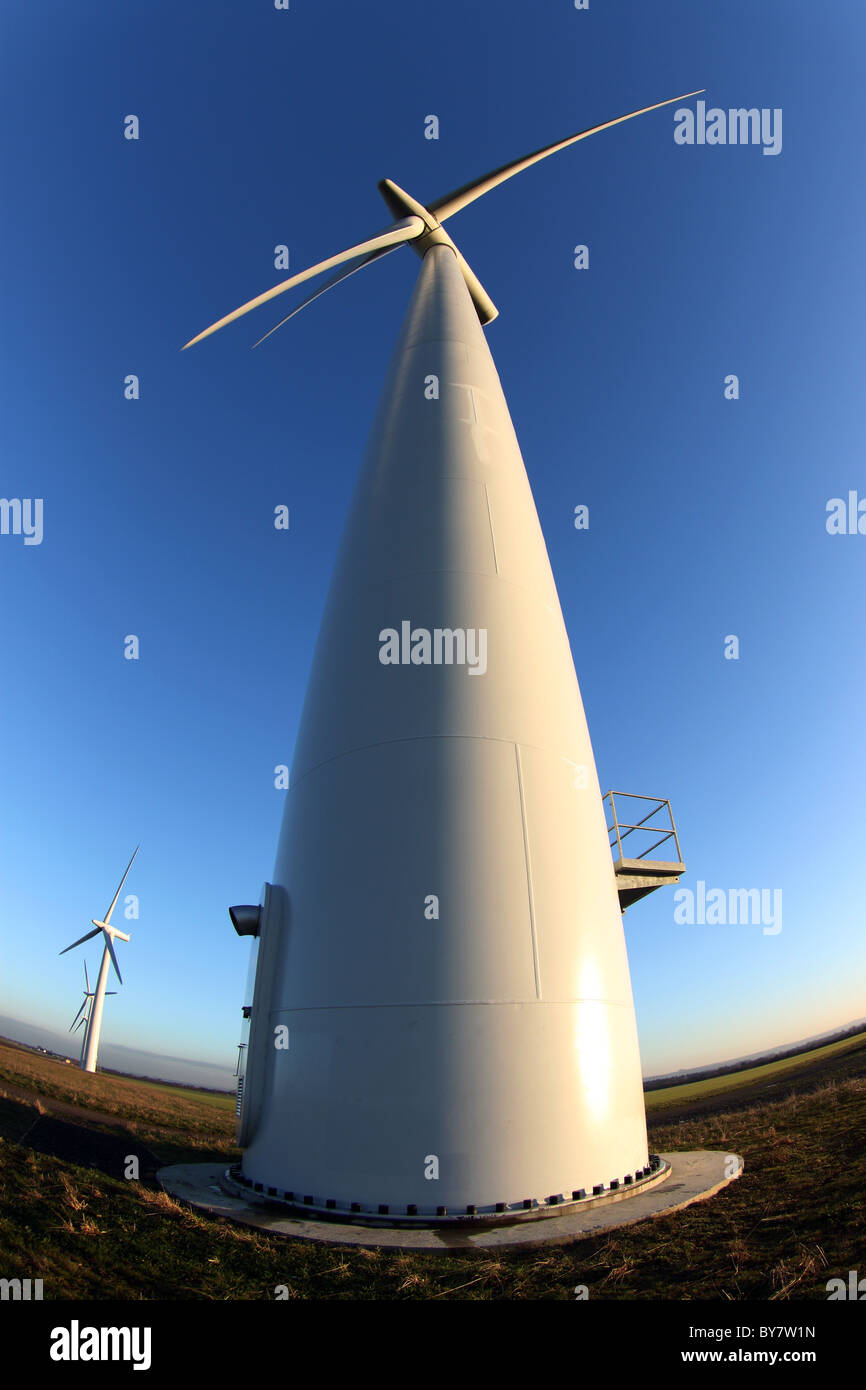 Wind turbine at Westmill cooperative wind farm near Watchfield, South