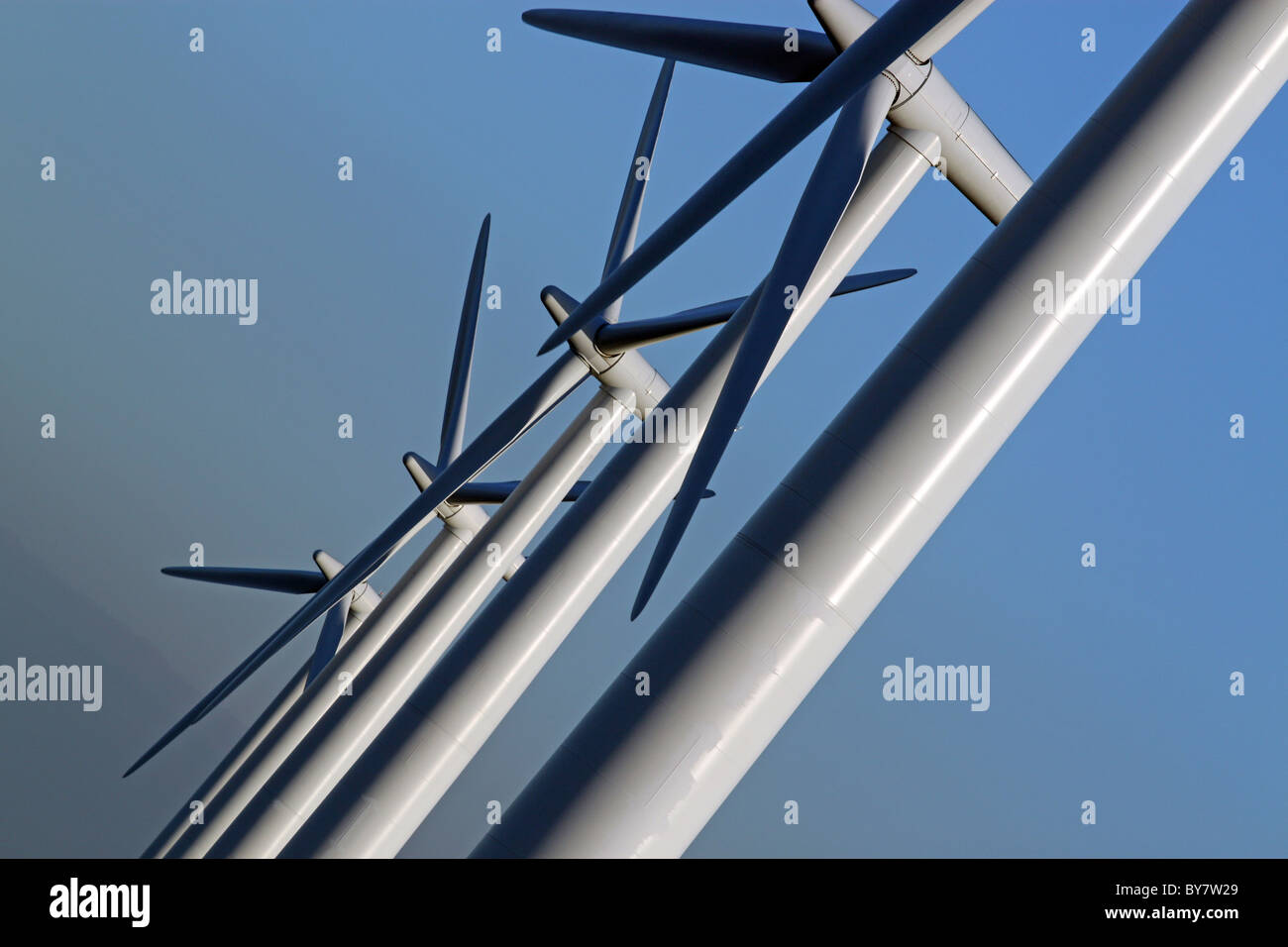 Wind turbine at Westmill co-operative wind farm near Watchfield, South ...