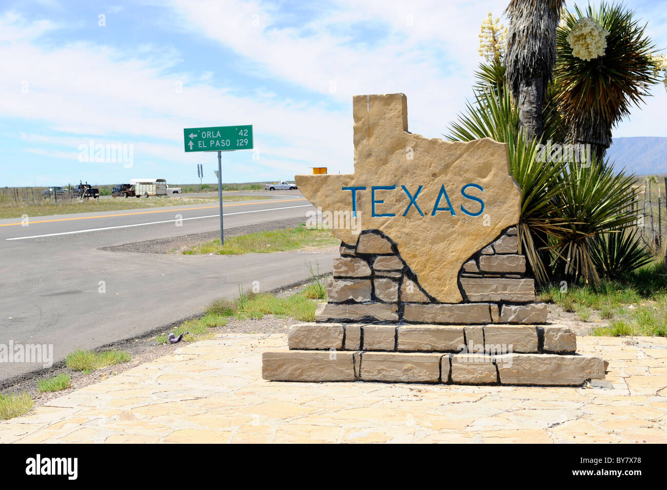 Welcome to Texas Sign Stock Photo