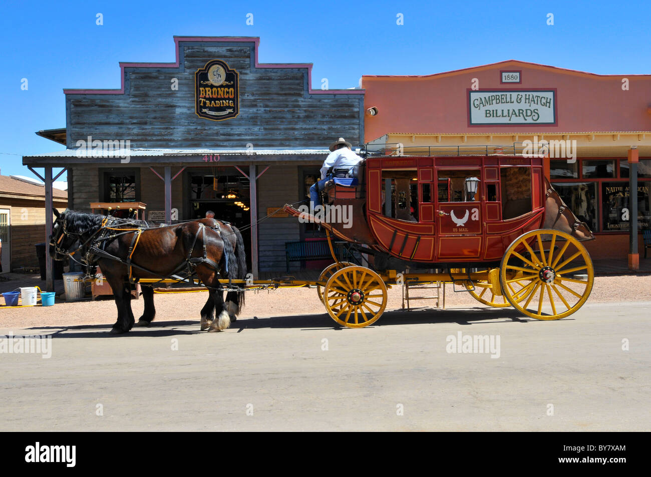 Stagecoach Ride Tombstone Arizona Stock Photo