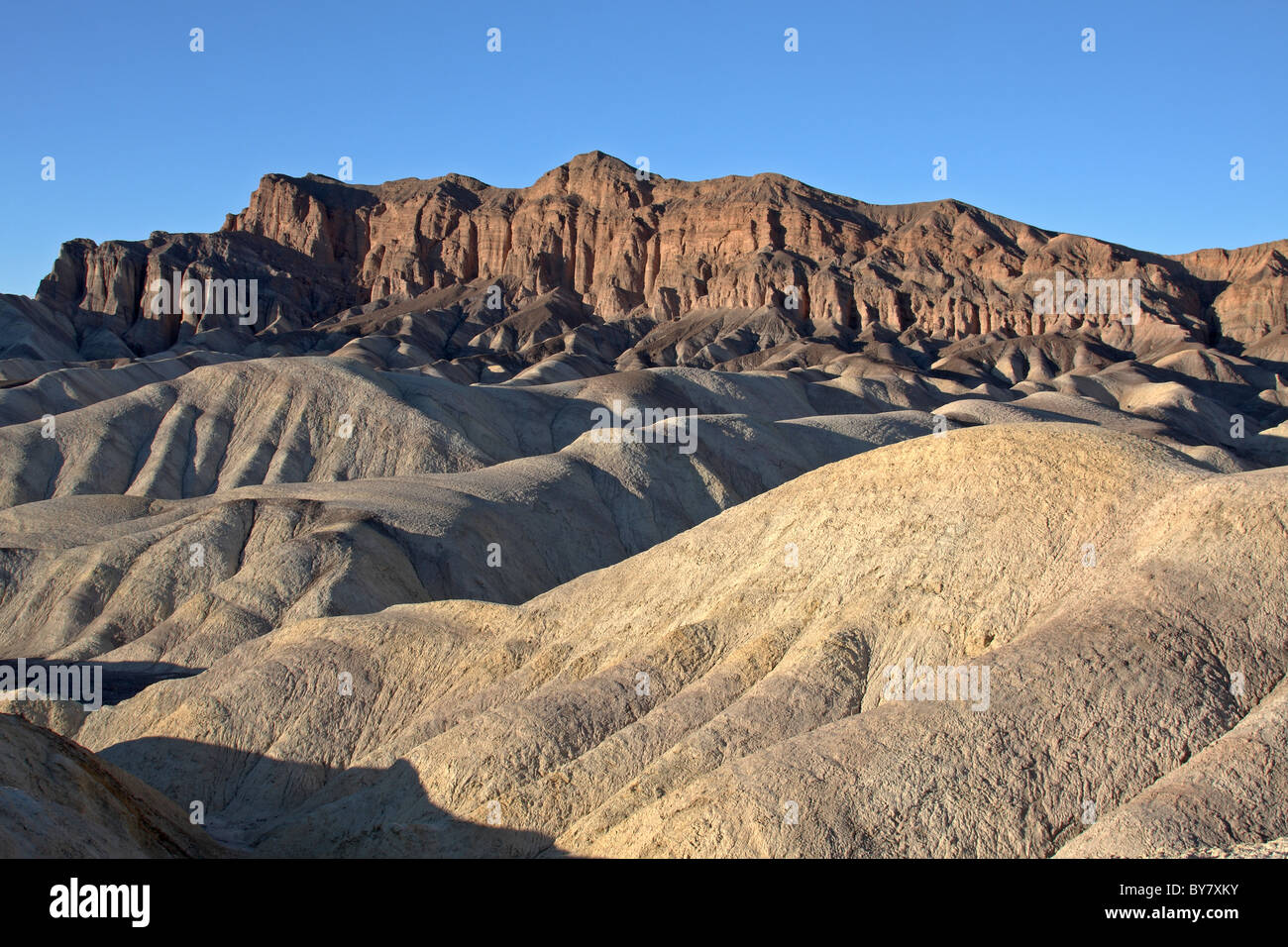 The eroded badlands of Zabriskie Point, in the Amargosa Range near