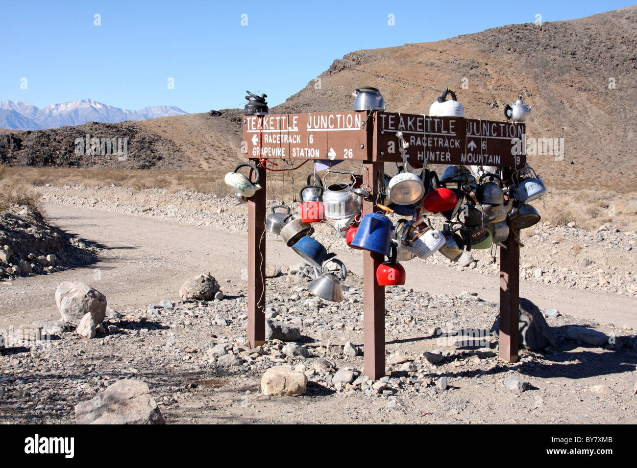 Teakettle Junction along Racetrack Valley Road in Death Valley National