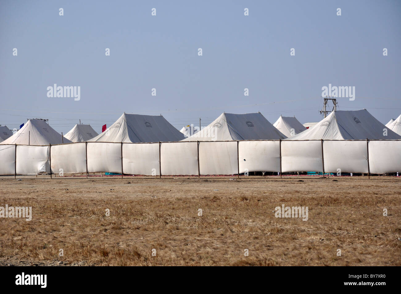 Tent accomodation Stock Photo