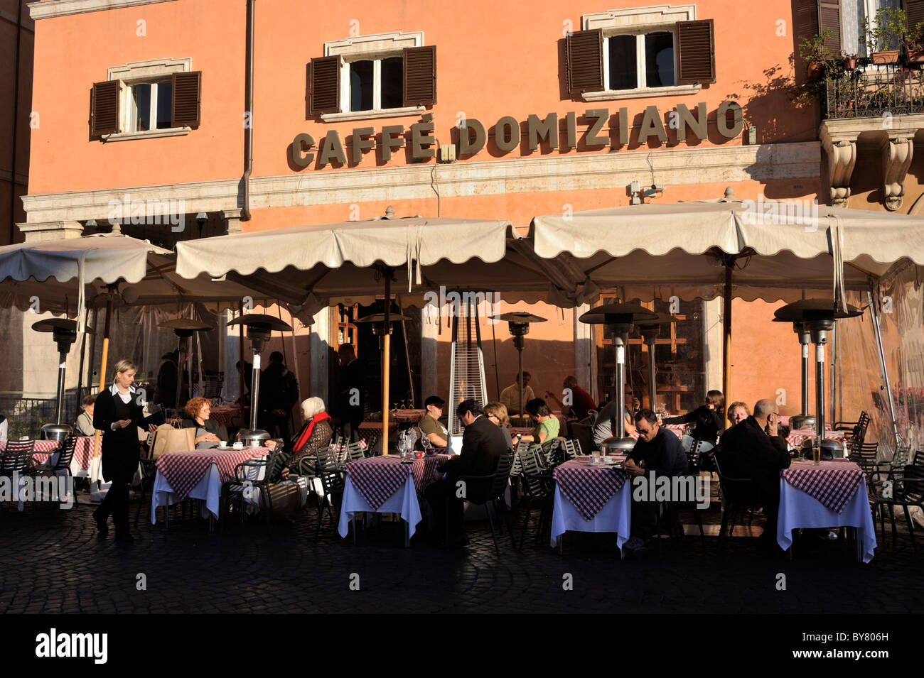 Italy, Rome, Piazza Navona, Caffè Domiziano Stock Photo
