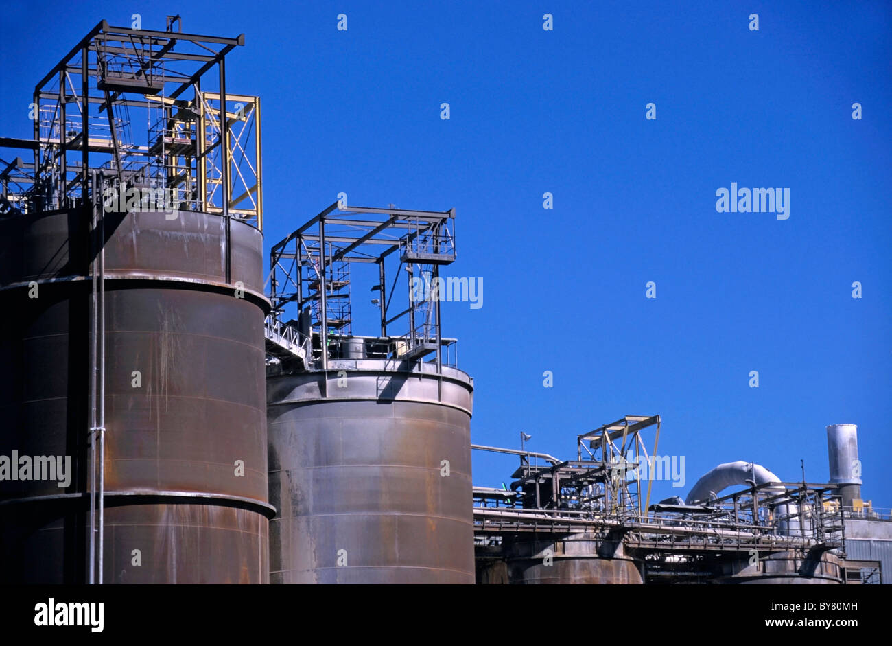 Bauxite refinery tanks, Gardanne France Stock Photo Alamy