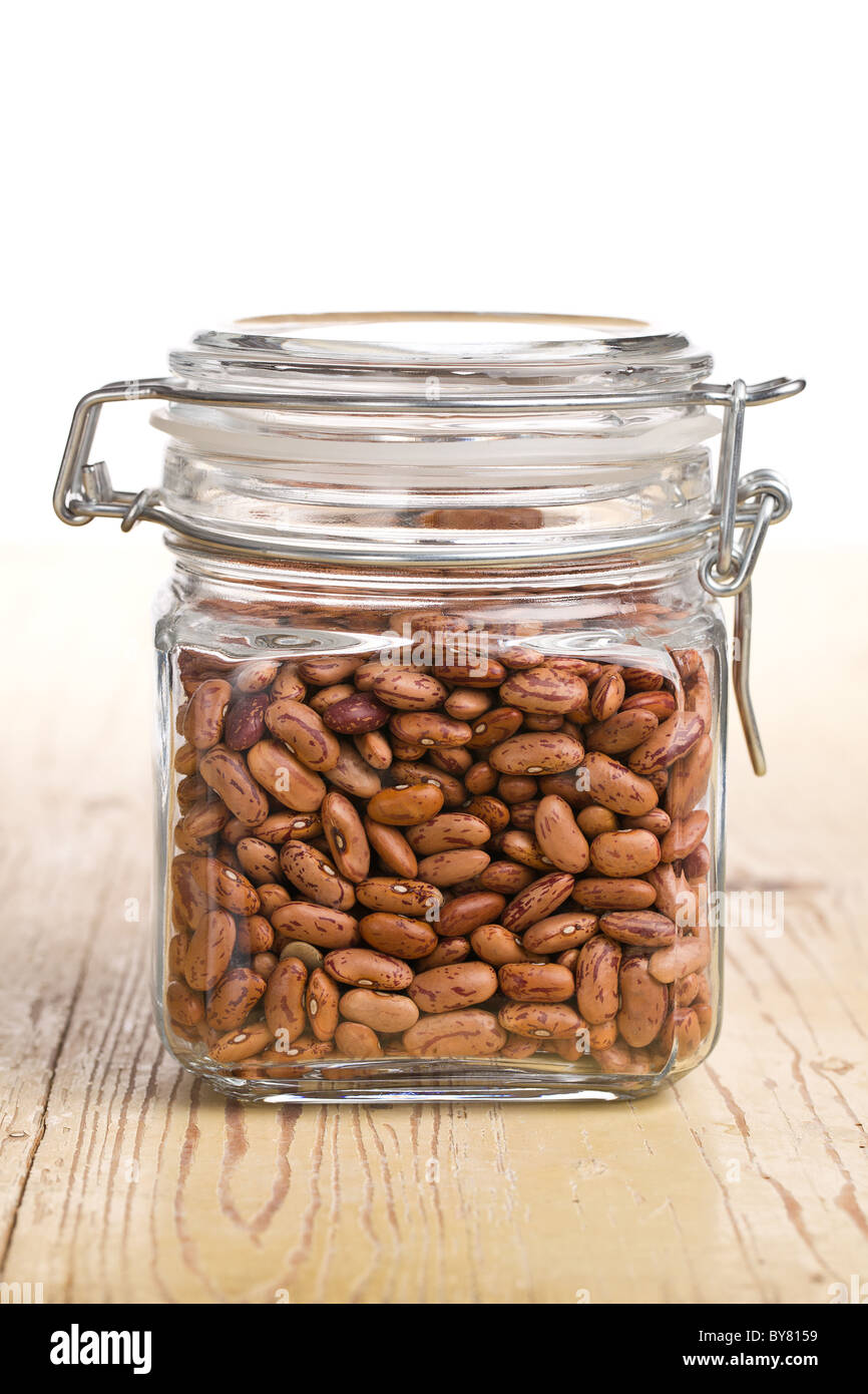 the red beans in glass jar Stock Photo Alamy