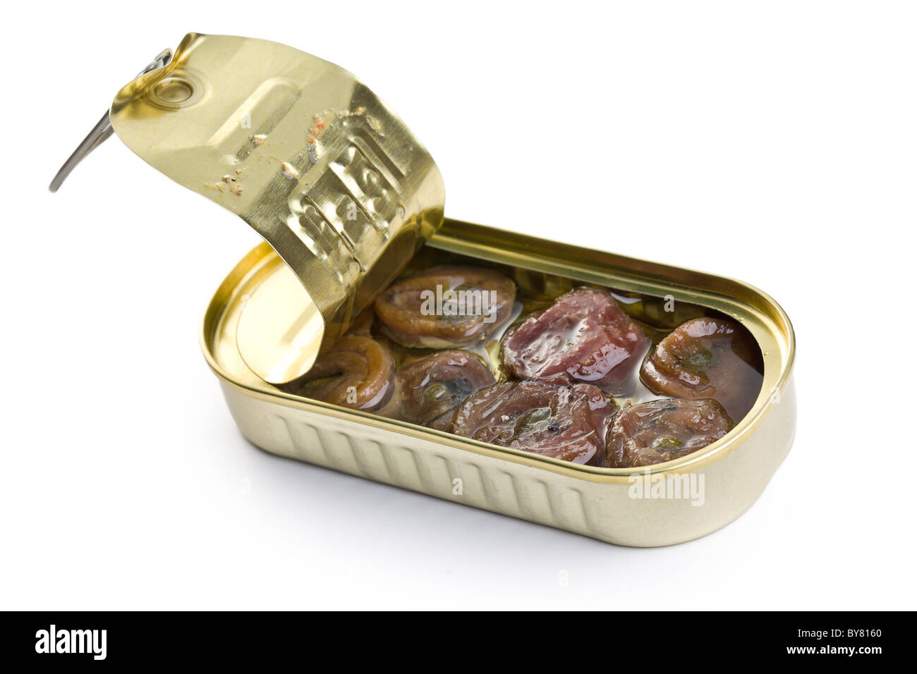 the rolled anchovy with capers Stock Photo Alamy