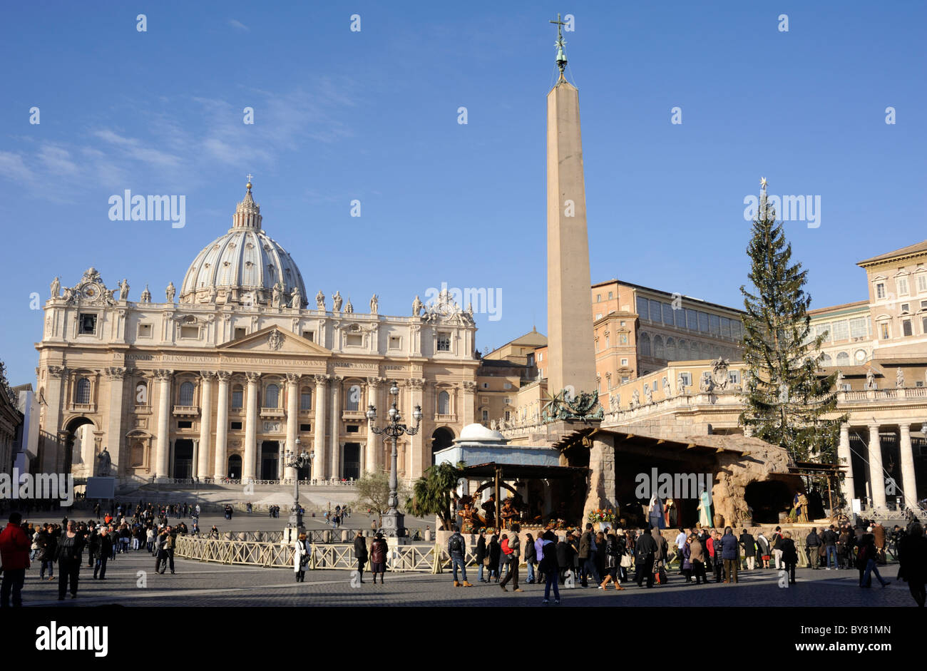 italy, rome, st peter's square, christmas crib Stock Photo