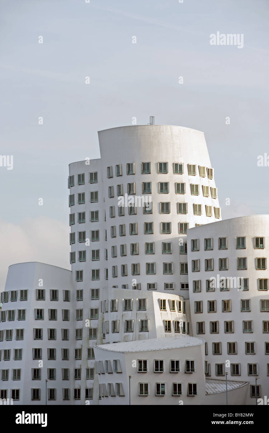 Gehry-Bauten buildings, Medienhafen, Dusseldorf, Germany. Stock Photo