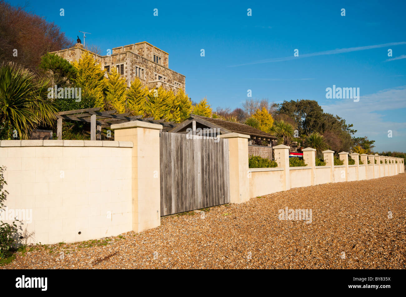 Luxury Beachfront House Pett Level East Sussex England Stock Photo Alamy