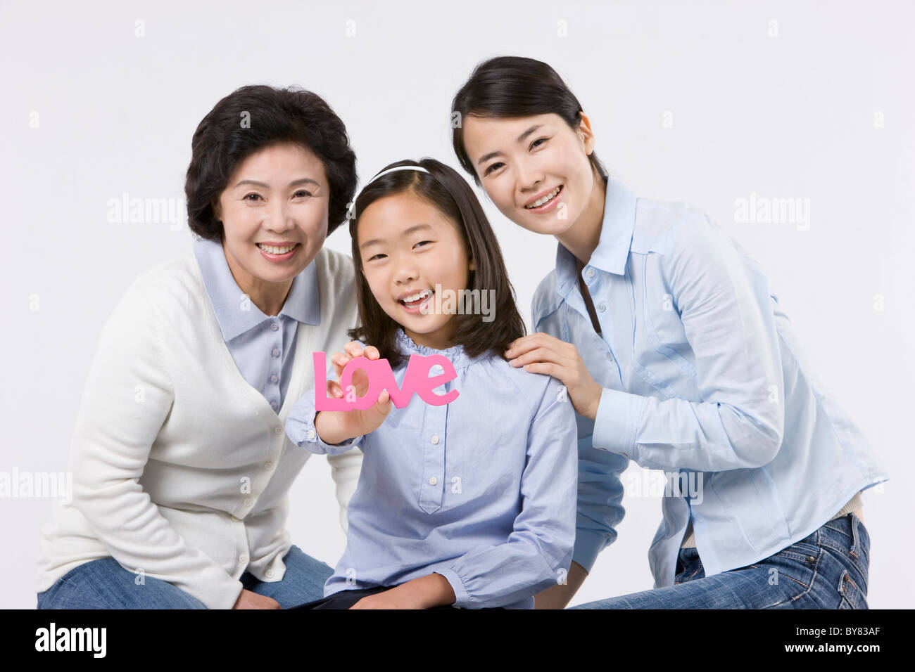Three generations of females Stock Photo