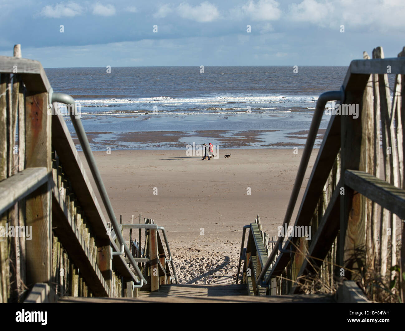 The beach at the coastal town of Mablethorpe, Lincolnshire, UK Stock ...