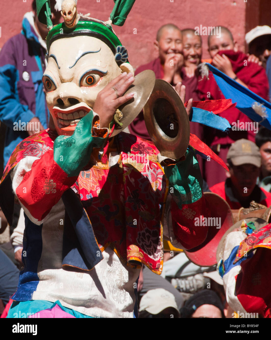 Monk Rimdo monks dancing at the Mani Rimdu Festival at Tengboche Monastery in the ...