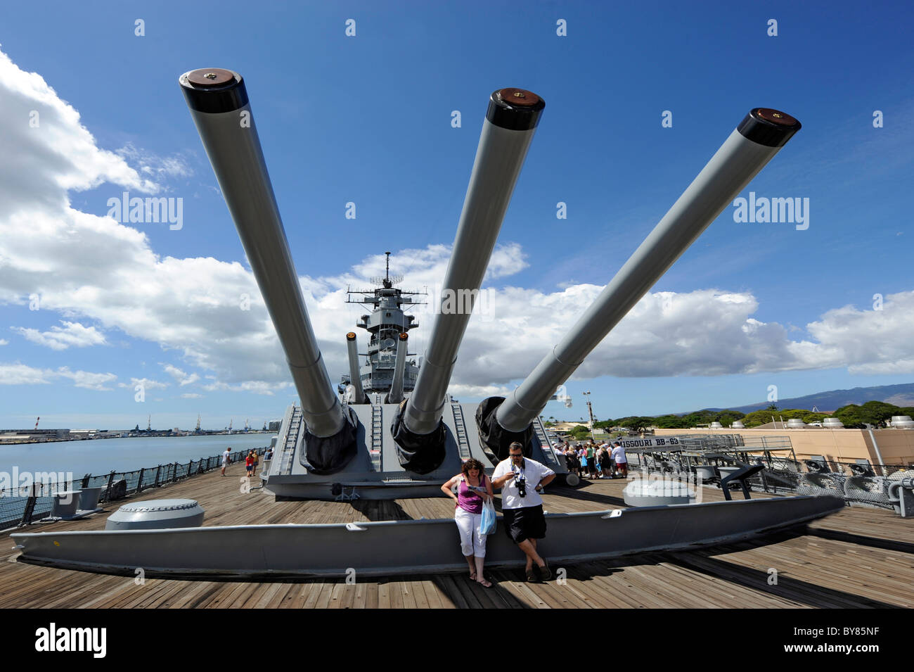 Gun Turrets USS Missouri Memorial Pearl Harbor Pacific National