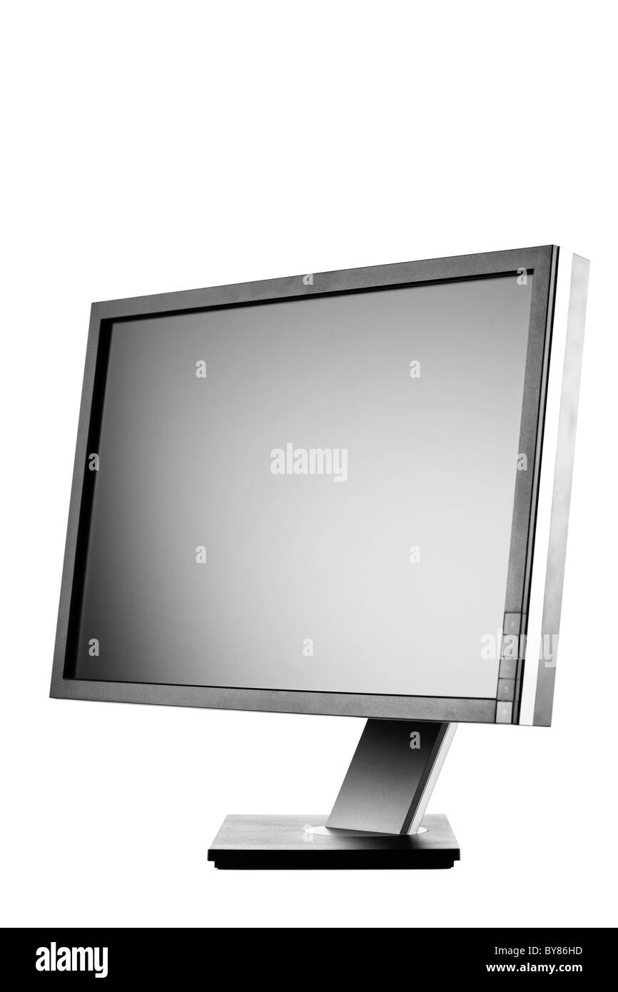 professional ips panel lcd monitor, isolated on white Stock Photo
