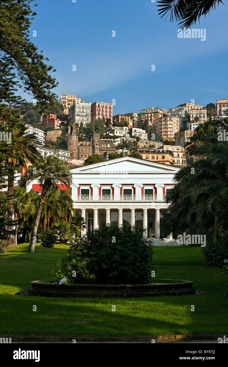 Villa Pignatelli, neoclassical and the Museo Principe Diego Aragona Pignatelli Cortes, Naples Campania Italy Stock Photo