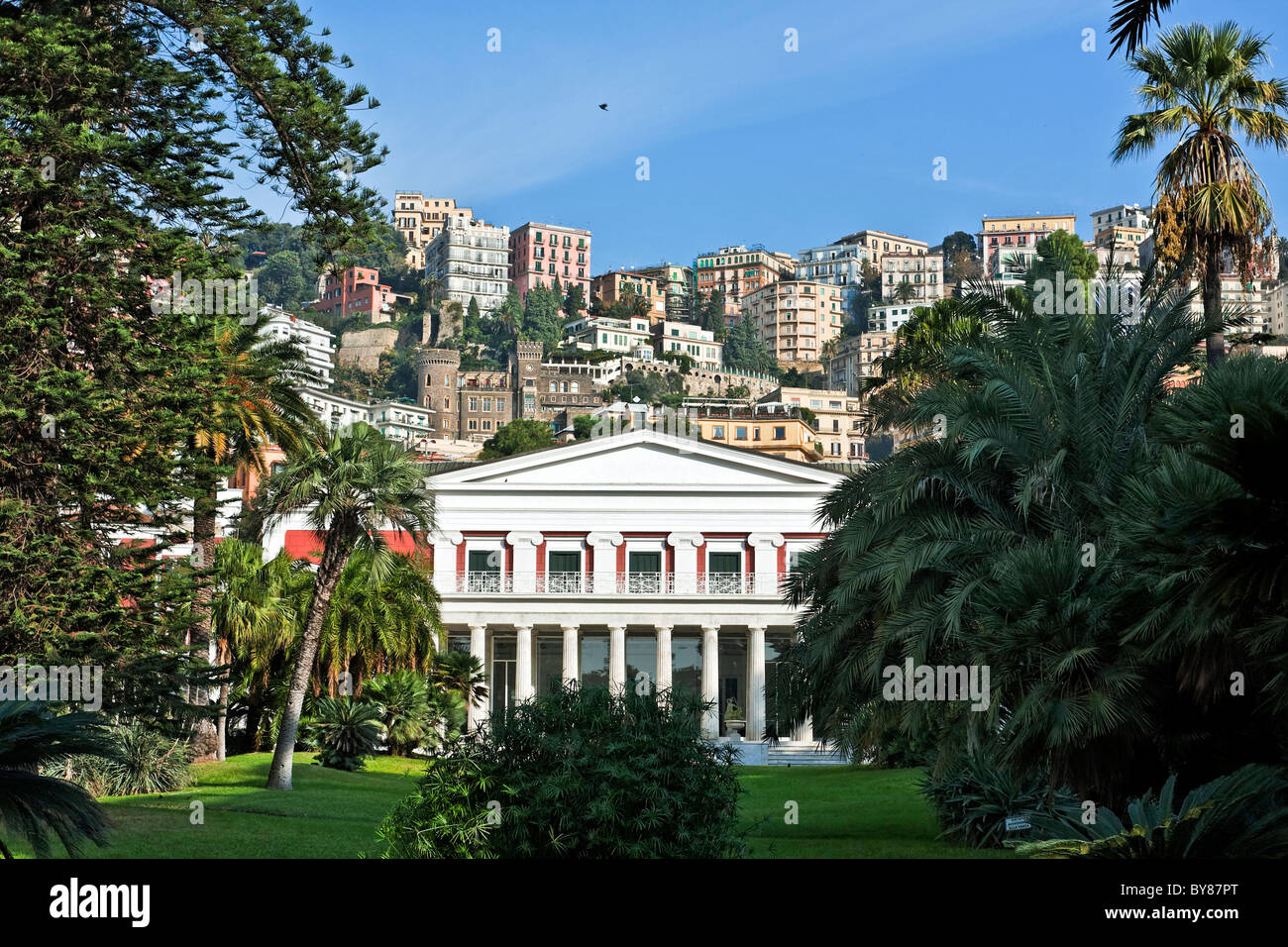 Villa Pignatelli, neoclassical and the Museo Principe Diego Aragona Pignatelli Cortes, Naples Campania Italy Stock Photo