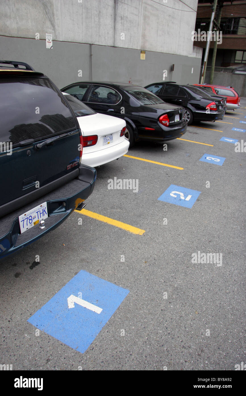 Car Parking spaces. Stock Photo