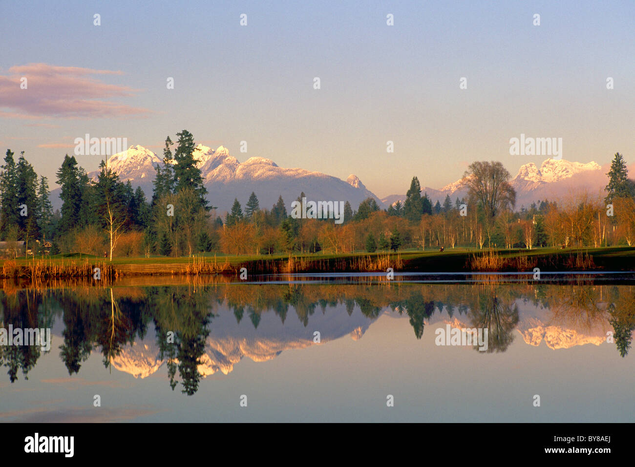 Langley, BC, British Columbia, Canada Golf Course and 'Golden Ears