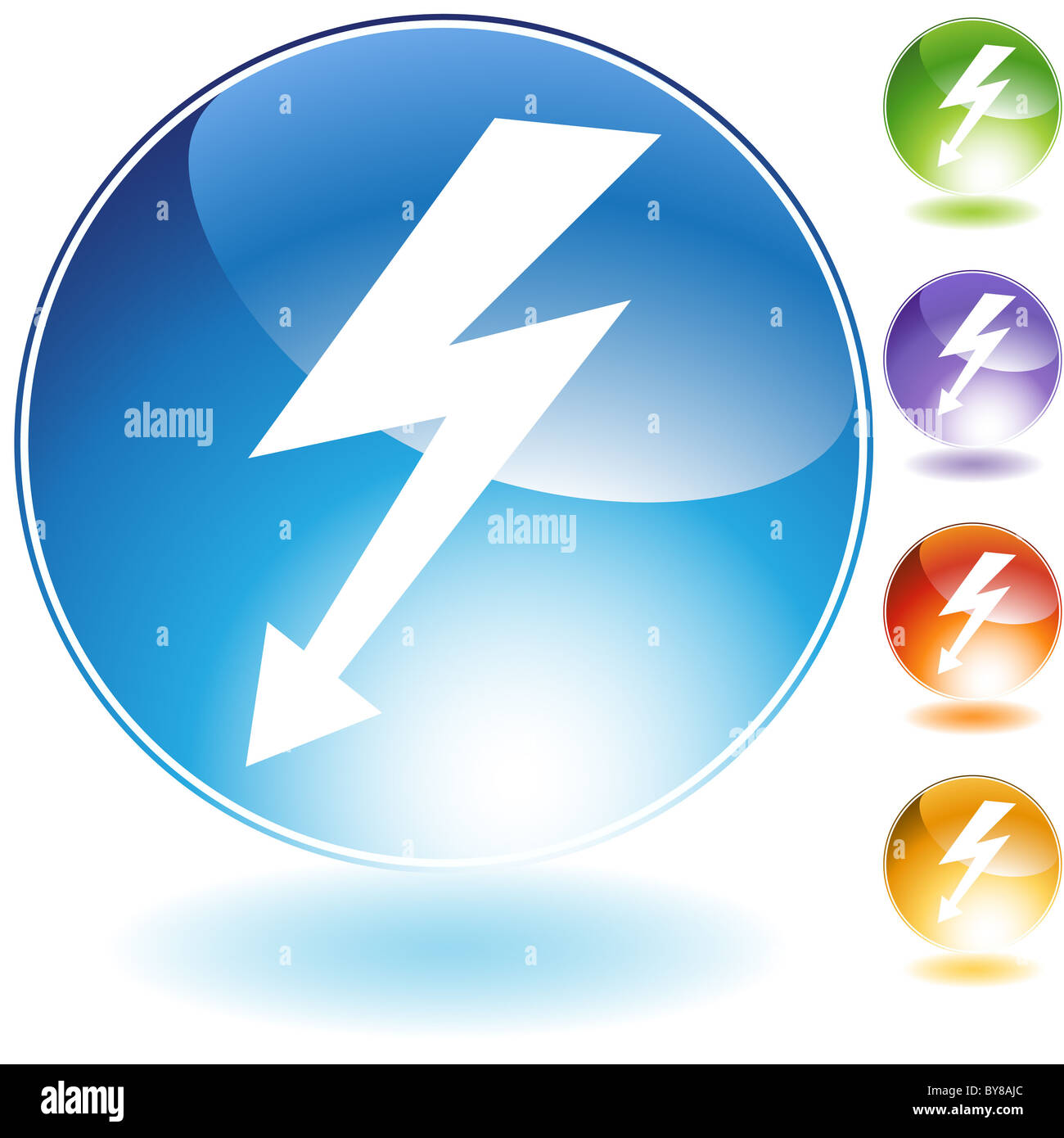 High voltage crystal icon isolated on a white background Stock Photo ...