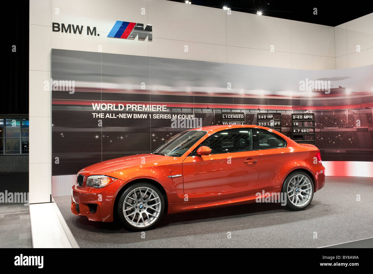 2012 BMW 1-Series M at the 2011 North American International Auto Show in Detroit Stock Photo