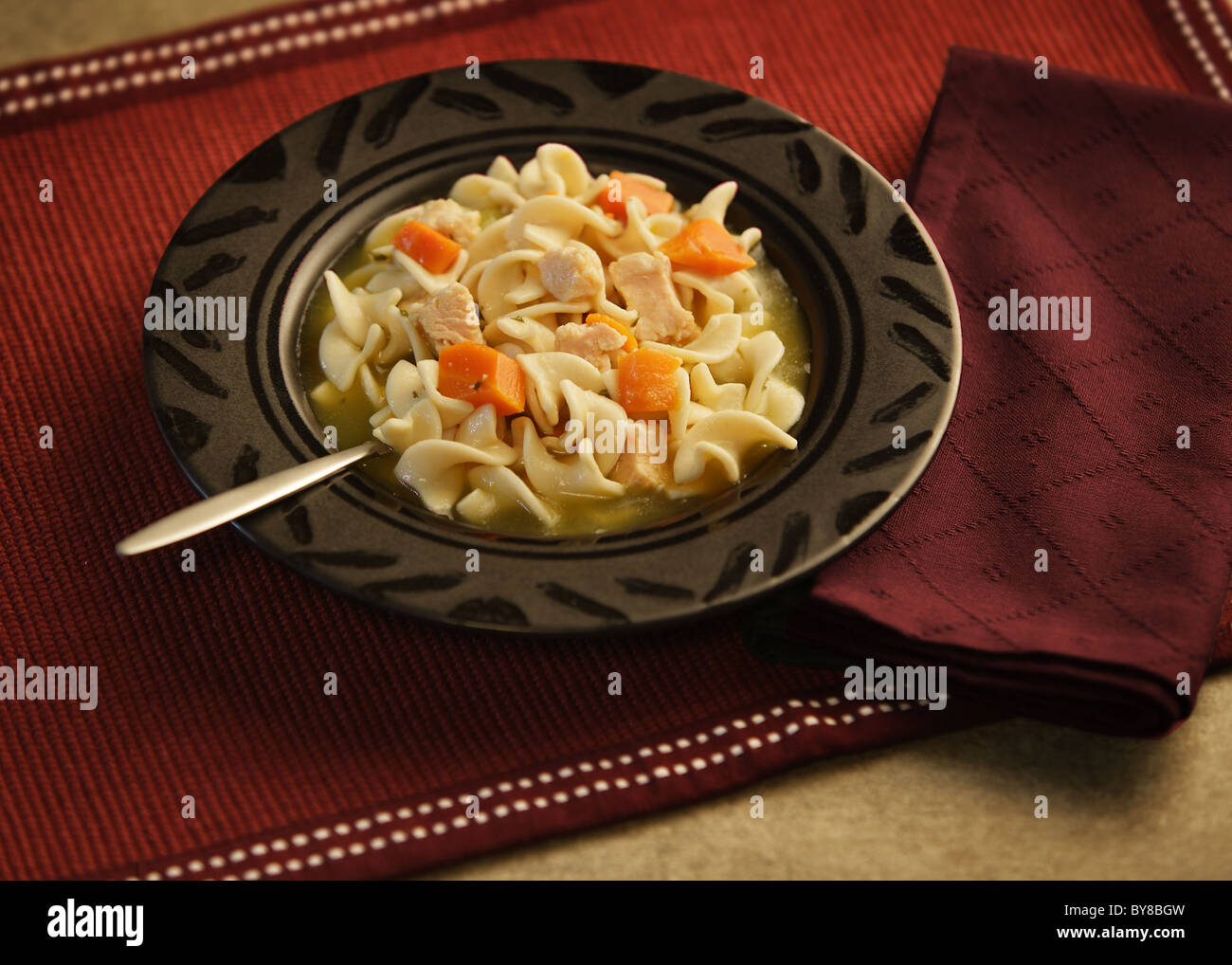 Chicken noodle soup Stock Photo - Alamy
