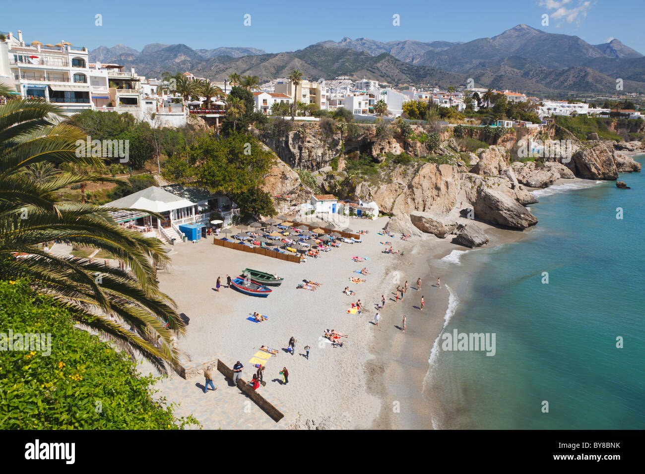 Nerja, Costa del Sol, Malaga Province, Spain. Calahonda beach. Stock Photo