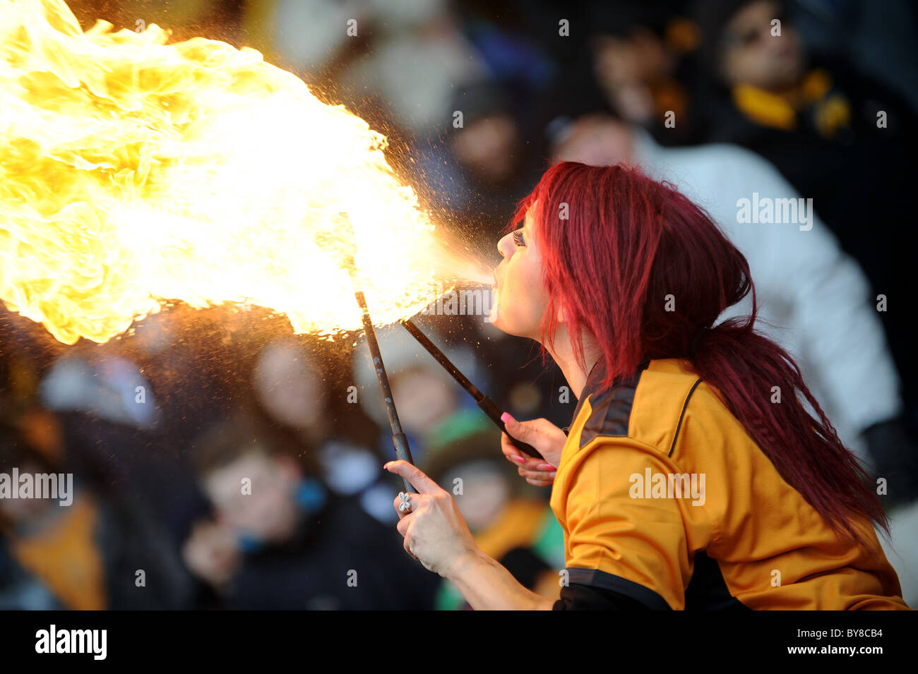 Female fire eater Stock Photo Alamy