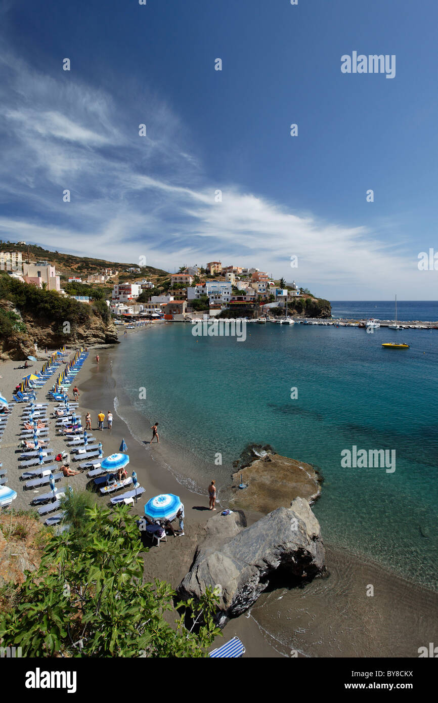 Bathing beach, Bali, Rethymno Prefecture, Crete, Greece Stock Photo