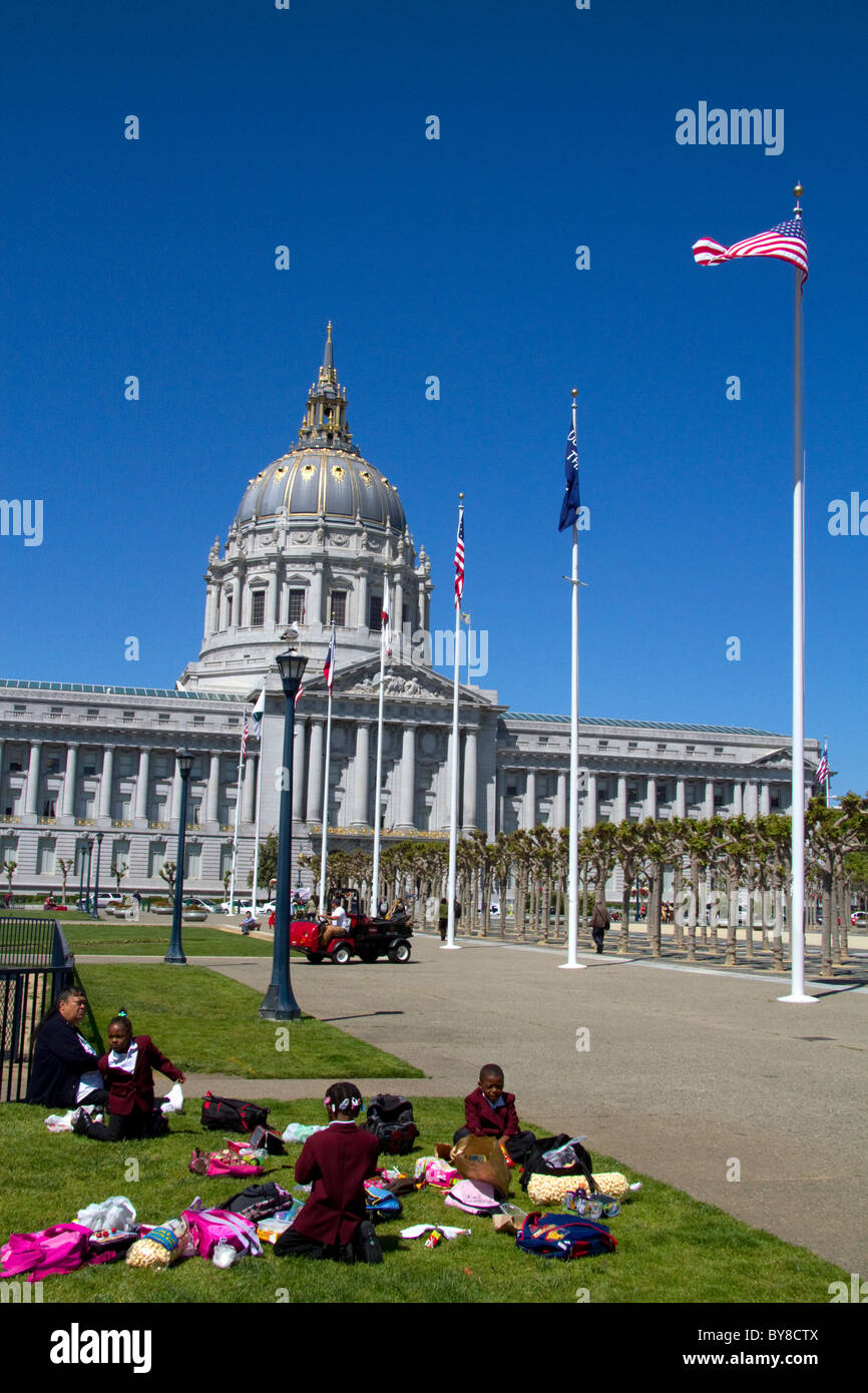 San Francisco City Hall in the city of San Francisco, California, USA. Stock Photo