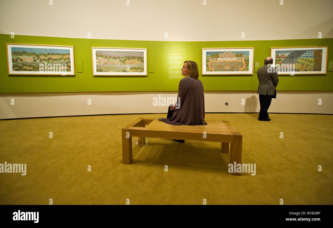 'Garden and Cosmos: The Royal Paintings of Jodhpur' exhibition at The British Museum London UK Stock Photo