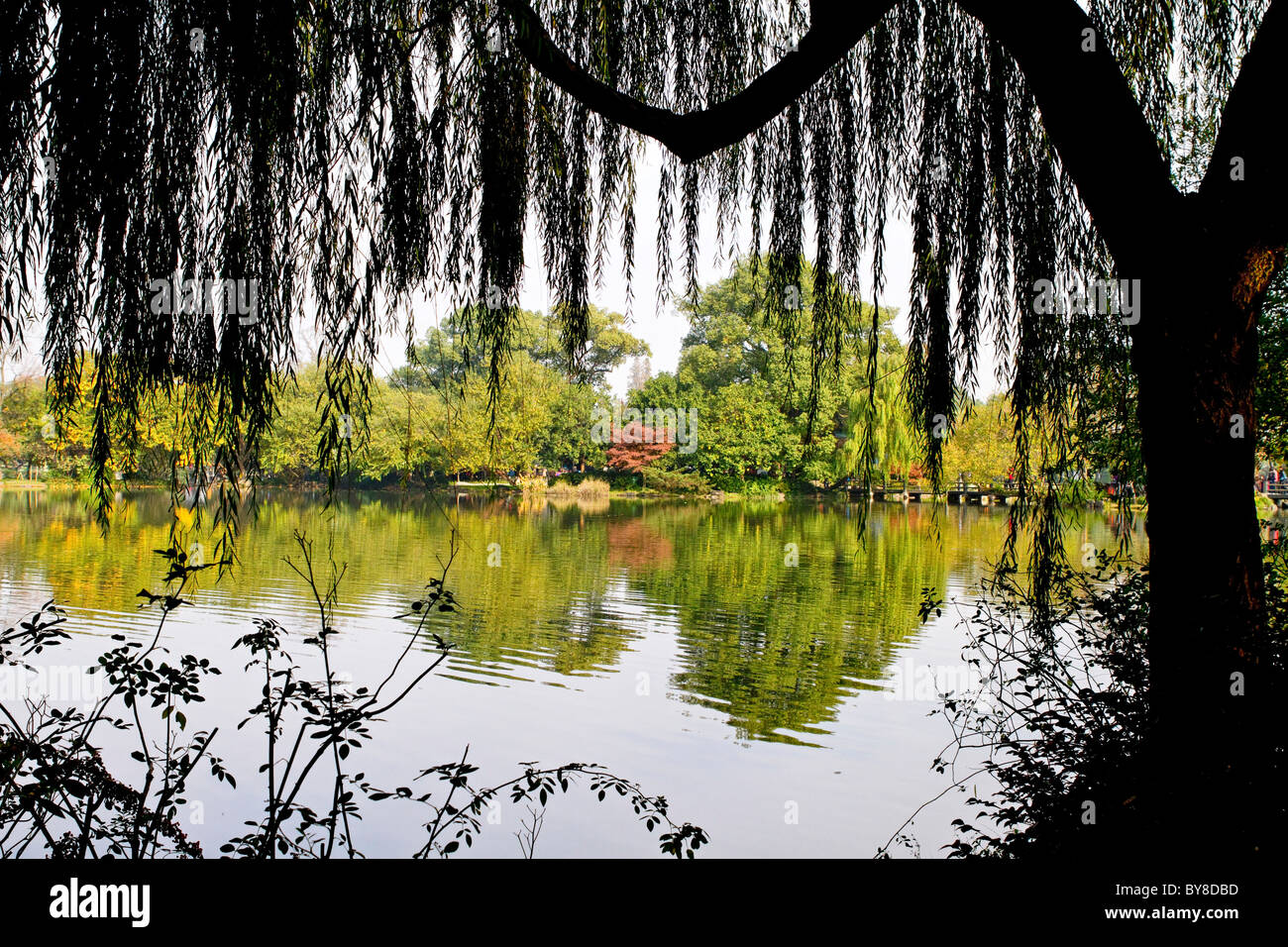 Scenery from the West Lake i  Hangzhou China Stock Photo