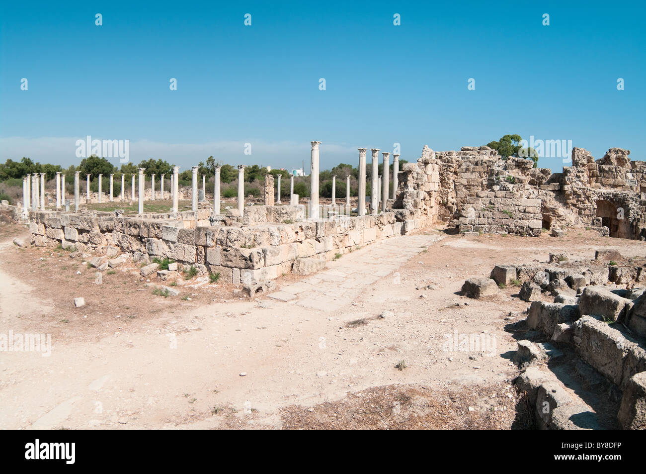 Roman ruins in Salamis ancient city in northern Cyprus Stock Photo - Alamy