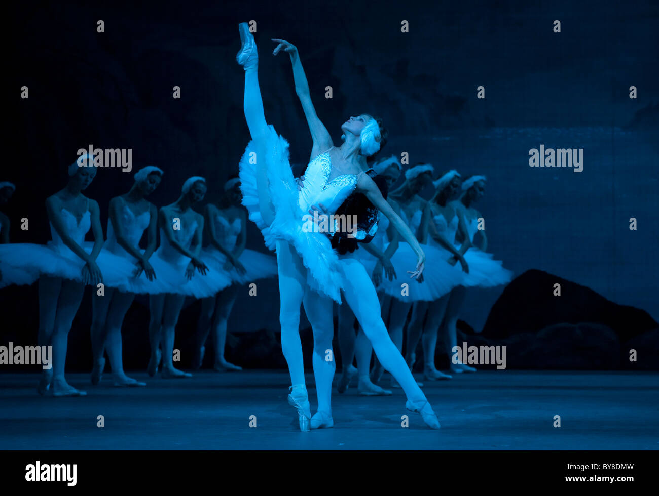Malinsky's Ballet performing  Swan Lake at The Royal Opera House London UK Stock Photo