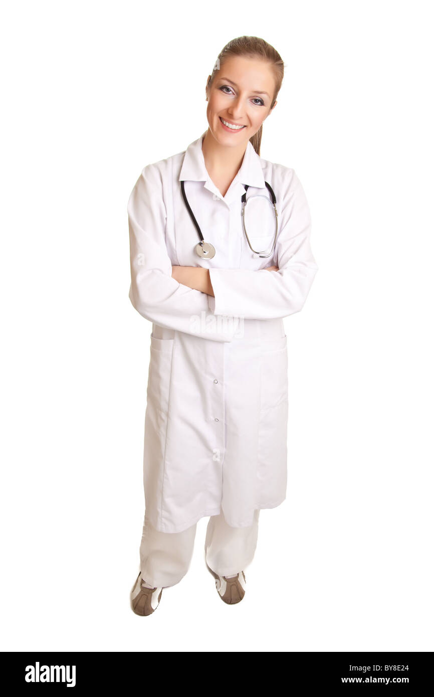 Medical doctor woman in uniform with stethoscope Stock Photo